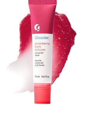 Glossier Strawberry Balm Dotcom sheer berry red -